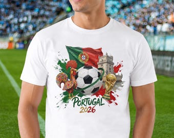 Portugal Soccer T-Shirt, World Cup 2026 Shirt, US World Cup, Game Day Jersey, Patriotic Football Fan Gift Tee