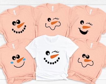 Snowman Face Shirt, Christmas Shirts, Family Christmas Shirts