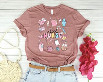 Elementary School Nurse Shirt, Back to School Shirt, School Nurse Tee, Gift for School Nurse, Nursing School Grad Tshirt, School Nurse Shirt