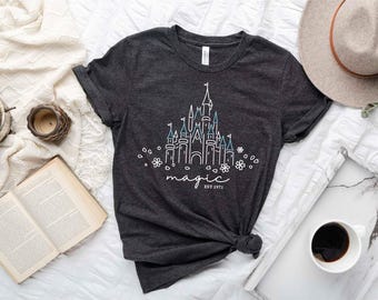 Magical Disney Castle Shirt, Women's Shirt, Trip Shirt, Disney Family Shirt, Disneyworld Shirt, Disney Shirts For Family, Disney Shirts