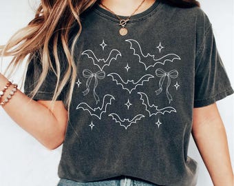 Comfort Colors® Retro Halloween Shirt, Funny Halloween Bat Shirt, Halloween Bat Shirt, Vintage Halloween Shirt