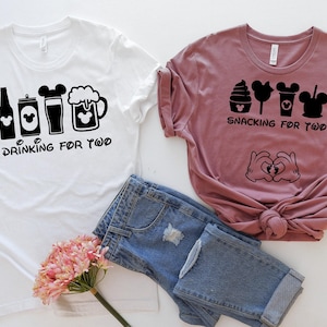 Disney Vacation, Snacking For Two Pregnancy Announcement Shirt, Disney Shirts For Couples, Funny Mom to be T-shirt