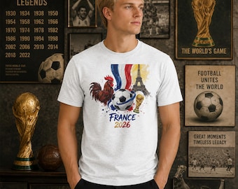 France Soccer T-Shirt, World Cup 2026 Fan Shirt, US World Cup, Game Day Jersey, Patriotic Football Fan Gift Tee