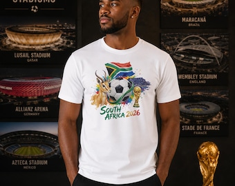 South African Soccer T-Shirt, US World Cup 2026 Shirt, World Cup Fan Jersey, Game Day Jersey, Senegal South African Football
