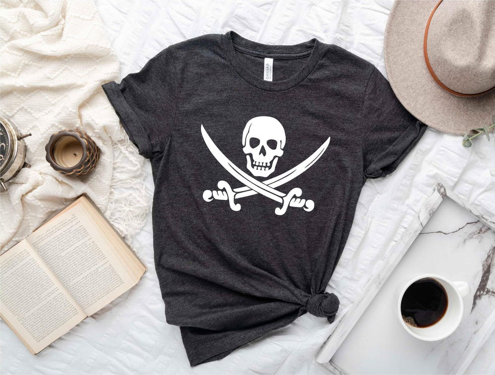 Pirate Shirt. Skull Shirt. Super Soft And Comfy Unisex T-Shirt. Pirate T-Shirt. Mermaid Shirt. Parade Shirt. Cruise Shirt. Boating Shirt.