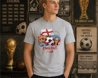 England Soccer T-Shirt, World Cup 2026 Shirt, US World Cup, Game Day Jersey, Patriotic Football Fan Gift Tee