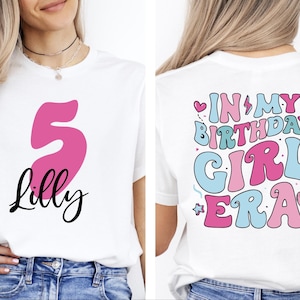 Custom In My Birthday Girl Era Shirt, Birthday Toddler Tee, Kids Birthday Shirt, Retro Birthday Girl Gift, Girls Birthday Tee, Birthday Gift