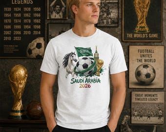 Saudi Arabia Soccer T-Shirt, World Cup 2026 Shirt, US World Cup, Game Day Jersey, Patriotic Football Fan Gift Tee