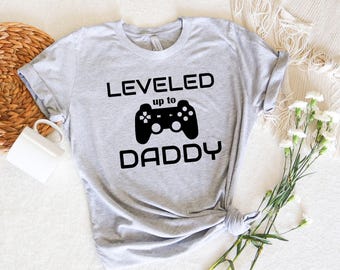 Leveled up Shirt, Dad and son matching Shirts Shirt, New Dad Shirt, Dad Shirt, Daddy Shirt, Father's Day Shirt, Gift for Dad