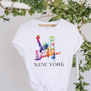 New York watercolor Shirt, New Yorker Shirt, NYC Shirt, New York T-shirt, New York Shirt, East Coast Shirt, New York Lover Gift, Nyc Shirt