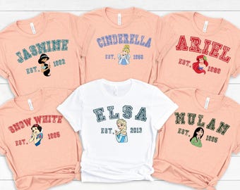 Disney Princess Shirt, Disney Princesses Shirt, Disney Character Shirt, Disney Trip Shirt, Disney Girls Shirt ,Girls Trip, Disney Est Shirt