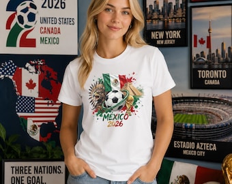 Mexico Soccer T-Shirt, Mexico 2026, World Cup 2026 Shirt, US World Cup, Game Day Jersey, World Cup Fan Jersey