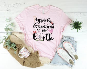 Happiest Grandma On Earth Shirt, Disney Grandma Shirt, Grandma Shirt, Mother's Day Shirt, Disney Family Shirt, Disney Vacation Shirt
