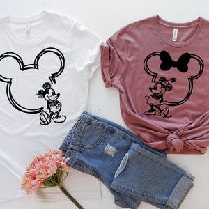 Disney Family Shirt, Family Disneyworld Shirt, Mickey Sketch Shirt, Minnie Women Shirt, Disneyworld Trip Shirt, Mickey Couple Shirt