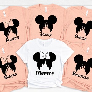 Disney Family Shirts, Mickey and Minnie Head Shirt, Disneyland T-shirt, Disneyworld Family Shirts, Custom Disney Vacation Trip Shirts