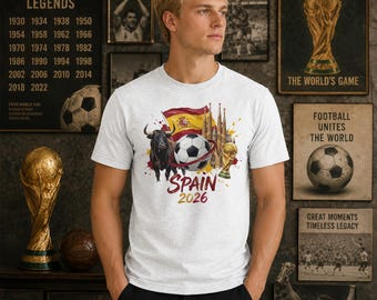 Spain Soccer T-Shirt, World Cup 2026 Shirt, US World Cup, Game Day Jersey, Patriotic Football Fan Gift Tee