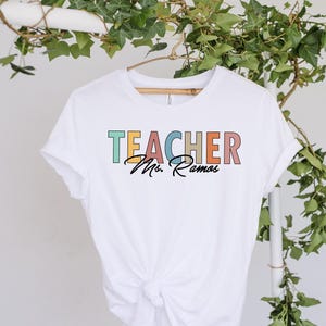 Custom Teacher Shirt, Teacher Team Shirts, Personalized School Tshirt, Teacher Gift, Customized Name Teacher Shirt, Elementary Teacher Shirt