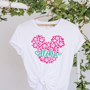 Disney Aloha Shirt, Hawaiian Mickey Shirt, Disneyland Travel Shirt, Matching Disney Tees Mickey Summer T-shirt, Girls Disney Trip Shirt