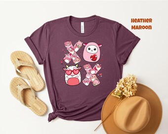 Squishmallow Shirt, Squish Squad Shirt, Cute Squishmallow Shirt, Squishmallow Girl Shirt, Valentine's Day Squishmallow  Shirt, XOXO Shirt
