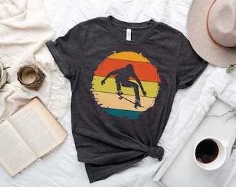 Retro Skateboard Shirt, Skateboarding Shirt, Skate Boarding T-Shirt, Skateboard Sport Shirt, Skateboard Performing Shirt, Street Sport Shirt