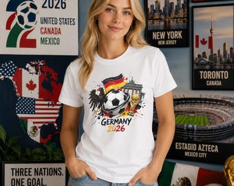 Germany Soccer T-Shirt, World Cup 2026 Shirt, US World Cup, Game Day Jersey, Patriotic Football Fan Gift Tee