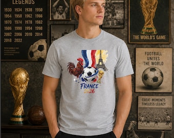 France Soccer T-Shirt, World Cup 2026 Shirt, US World Cup, Game Day Jersey, Patriotic Football Fan Gift Tee