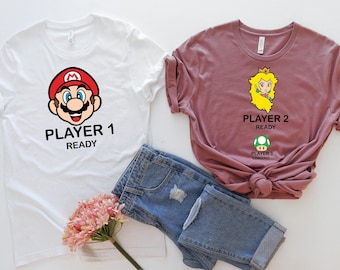 Player 1 Player 2 Ready Shirt, Player 3 Loading Shirt, Funny Couple Shirt, Pregnancy Shirt, Video Game Matching Shirt, Couple Gamer Shirt