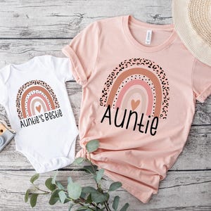 Auntie And Niece Matching Shirt, Auntie and Niece Shirt, Aunties Bestie Onesie, Rainbow Auntie Shirt, Aunties Bestie Toddler Shirt