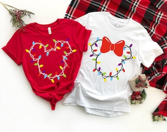 Disney Christmas Lights Shirts, Disney Family Shirt, Mickey Christmas Shirt, Minnie Christmas Shirt, Christmas Squad, Christmas Crew