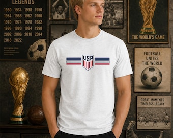 USA Soccer Fan T-Shirt, World Cup 2026 Shirt, US World Cup, Game Day Jersey, Patriotic Football Fan Gift Tee