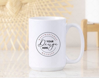 15oz Coffee Mug Mockup, Mug Mockup, Mug Template, White Mug Mock Up, Mug Mockups, JPG Digital Download