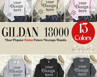Gildan 18000 Sleeve Sweatshirt Mockup Bundle, Flat Lay Sweatshirt Sleeve Mockups, Gildan Sweatshirt Sleeve Folded Bundle, Flat Lay Bundle