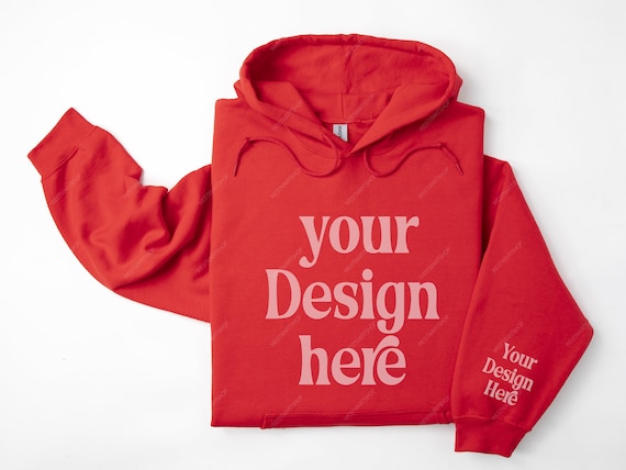 Gildan 18500 Sleeve Red Hoodie Mockup Folded Red Hoodie Mockup Gildan 18500 Sleeve Mockup Hoodie Sleeve Mockup Hoodie Photo Template POD Etsy