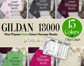 Gildan 18000 Sleeve Mockup Bundle, Flat Lay Sweatshirt Sleeve Mockups, Gildan Sweatshirt Sleeve Folded Bundle, Flat Lay Bundle Gildan 18000