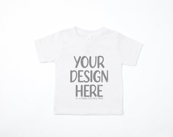 White Bella Canvas 3001T Mockup Flat Lay, 3001B Bella Canvas Kids Mockup, 3001T White Boho Flat Lay Youth Shirt, Bella Canvas 3001T Mock
