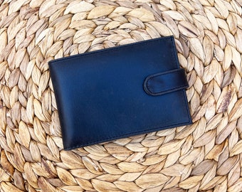 Cartera para hombre de alta calidad de cuero genuino hecha a mano