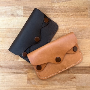Cartera Unisex de Piel Auténtica Hecha a Mano con Grabado