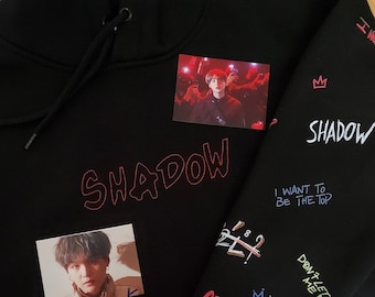 Sudadera con capucha de manga tatuada con sombras / Yoongi / Ejército / BTS / Kpop / Suga / Daechwita