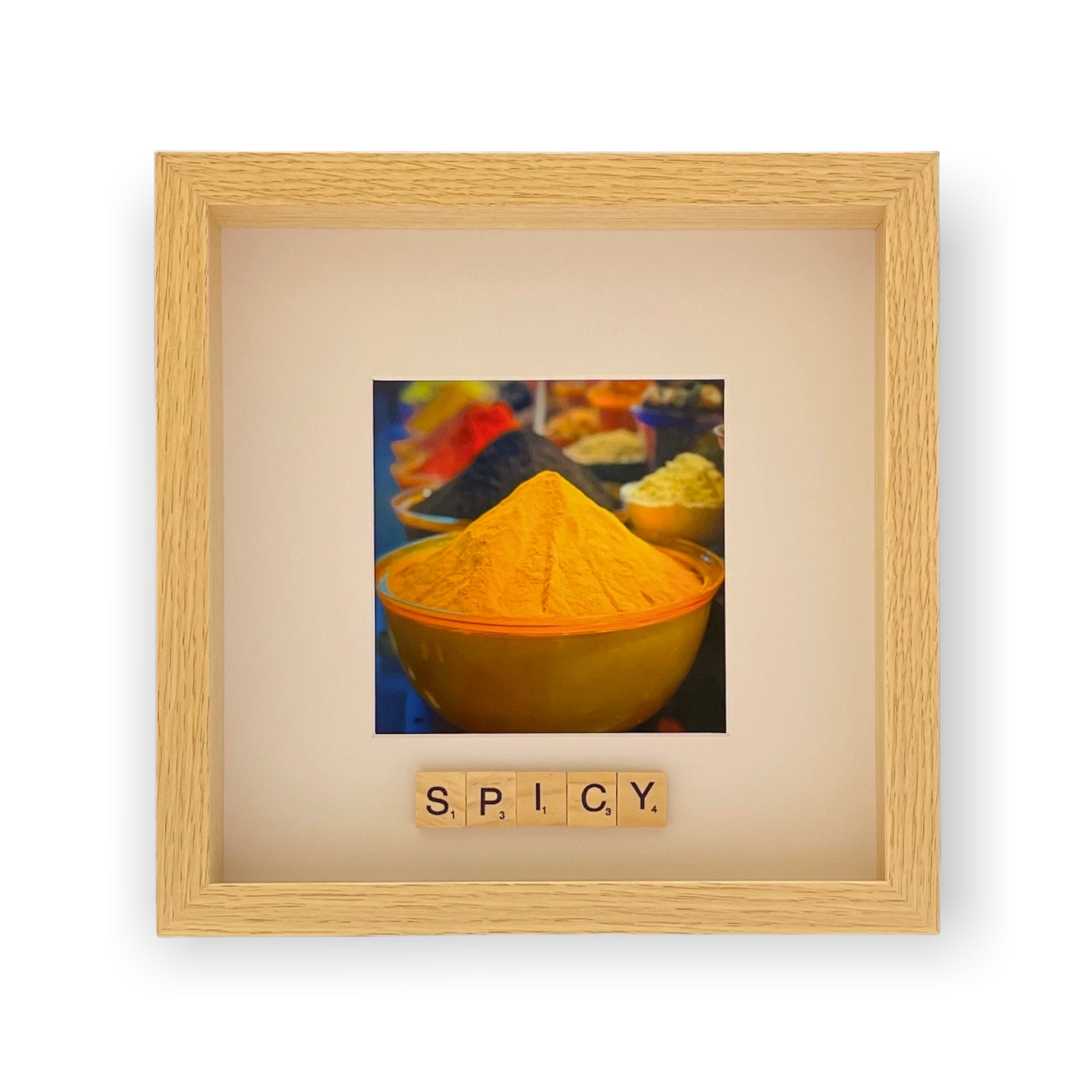 Cadre Spicy/Sensation Personnalisable Lettres Scrabble et Couleur Du Cadre