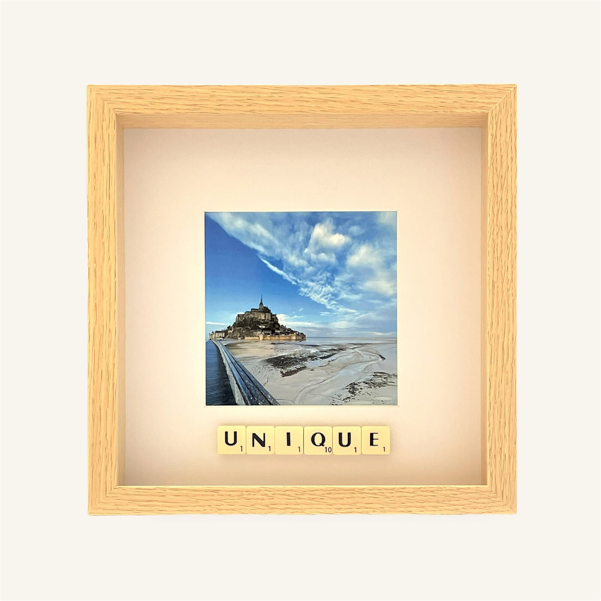 Cadre Unique/Lieu Personnalisable Scrabble