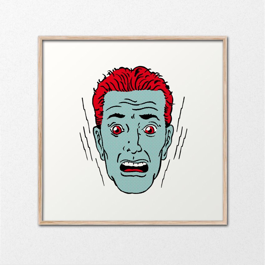 Affiche Pour Décoration Murale, Illustration Néo Rétro, Poster de Concert, Portrait Horreur