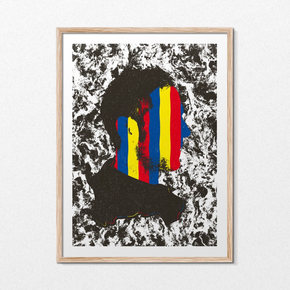 Affiche Pour Décoration Murale, Illustration Néo Rétro, Portrait Abstrait, Poster de Concert