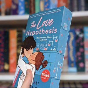 The Love Hypothesis by Ali Hazelwood custom stencil sprayed edge hand painted books gift special edition tiktok booktok sensation