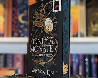 FIRMADO Only a Monster de Vanessa Len, plantilla personalizada rociada, pintado a mano, libros de borde, regalo, edición especial, pintura de borde