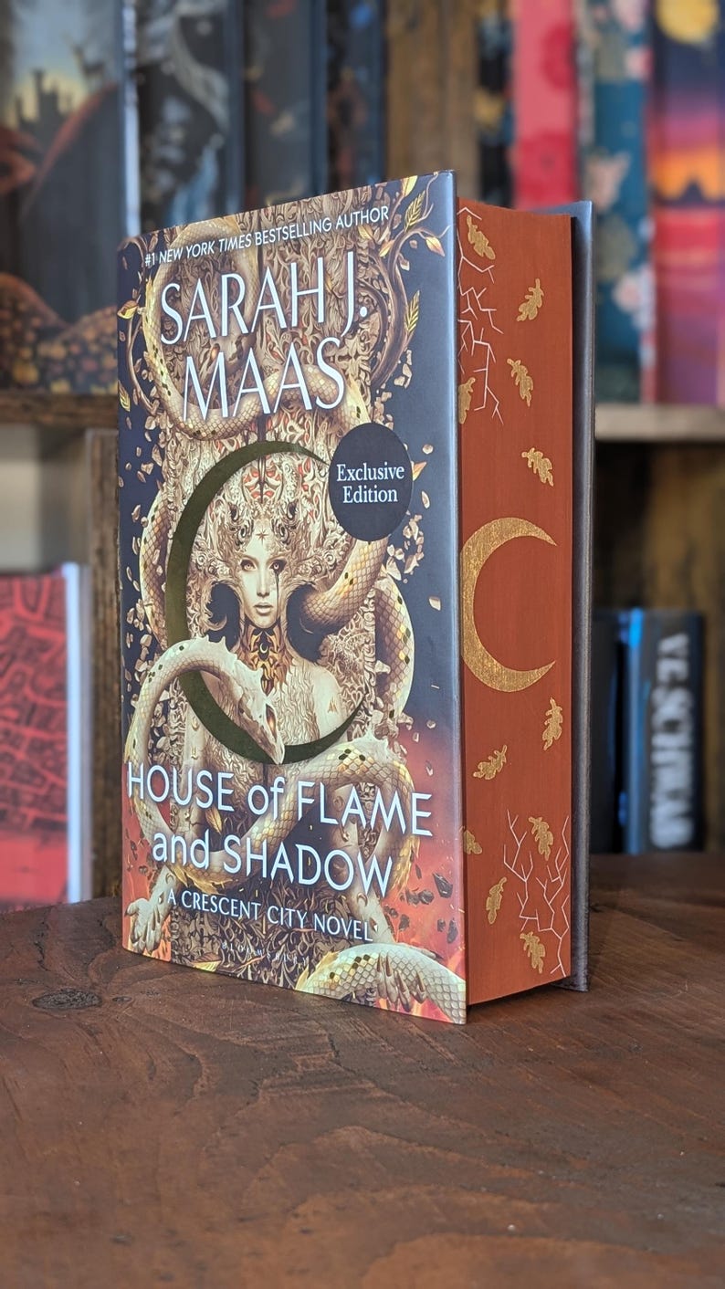 House of Flame and Shadow by Sarah J Maas Crescent City Custom Foredge ...