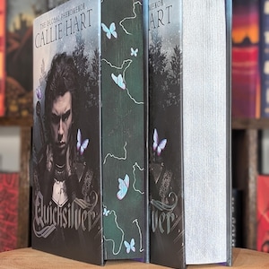 SIGNED 1st edition Quicksilver by Callie Hart custom stencil sprayed hand painted edge books gift special edition