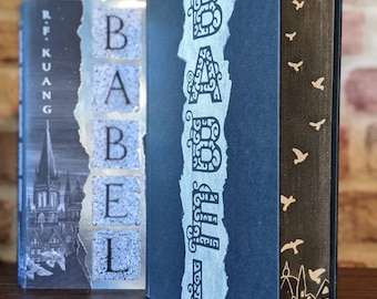 SIGNED Babel by R.F. Kuang custom stencil sprayed hand painted edge books gift special edition