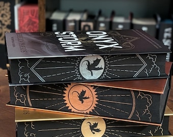 empyrean series by Rebecca Yarros custom Fore-edge hand painted Fourth Wing, Iron Flame, Onyx Storm