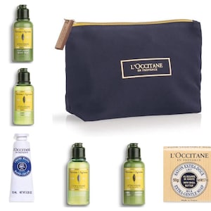 L&#39;occitane Citrus Verbena Body Wash, Shampoo, Conditioner, Body Lotion, Hand Cream, Soap & Gift Bag Body Set - NEW