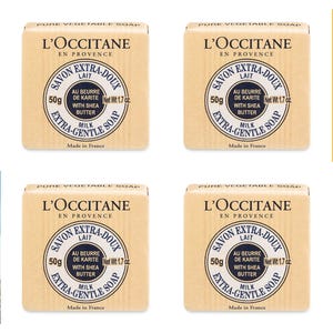 L’Occitane Extra Gentle Milk Soap With Shea Butter 6 x 50g Paper Wrapped